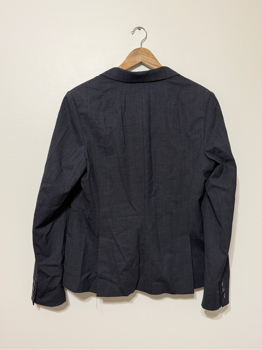 Banana Republic Stretch Wool Blazer Size 16 Women’s Gray Blue - Picture 7 of 11